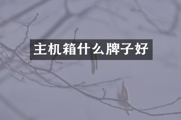 主机箱什么牌子好
