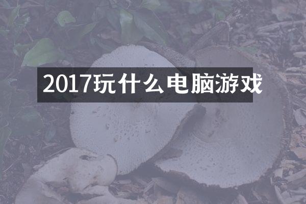 2017玩什么电脑游戏