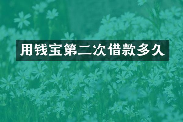 用钱宝第二次借款多久