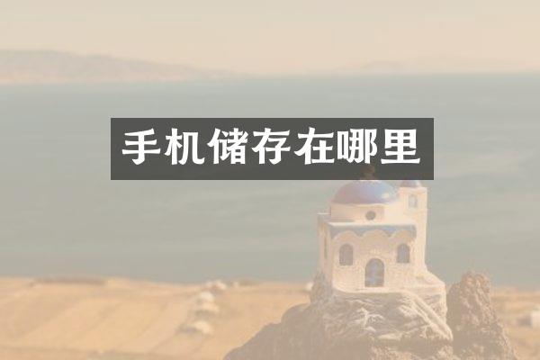 手机储存在哪里