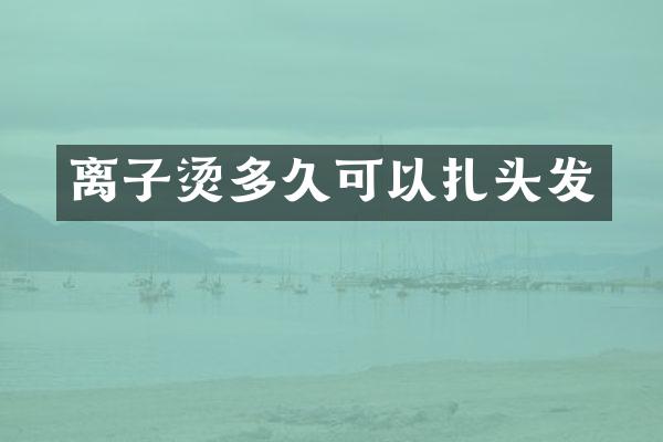 离子烫多久可以扎头发