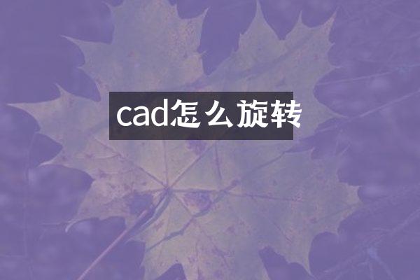 cad怎么旋转