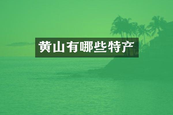 黄山有哪些特产