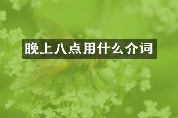 晚上八点用什么介词