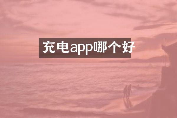 充电app哪个好