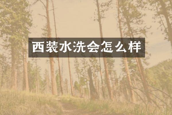 西装水洗会怎么样