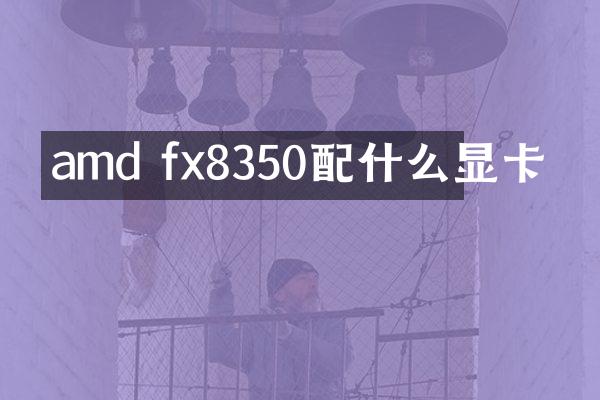 amd fx8350配什么显卡