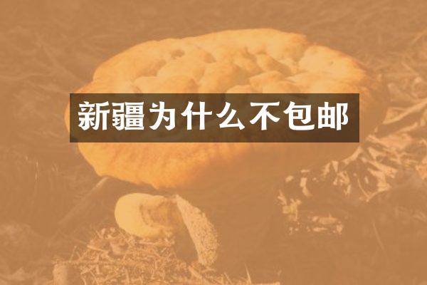 新疆为什么不包邮