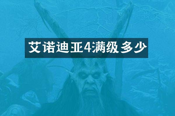 艾诺迪亚4满级多少