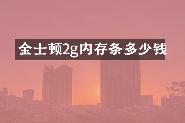 金士顿2g内存条多少钱