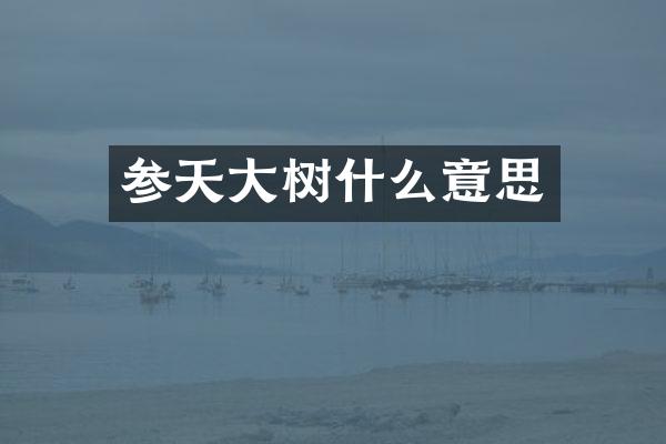 参天大树什么意思