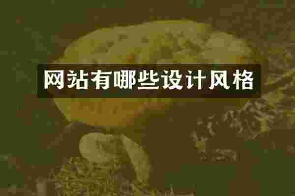 网站有哪些设计风格