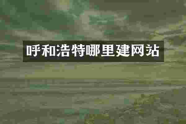 呼和浩特哪里建网站