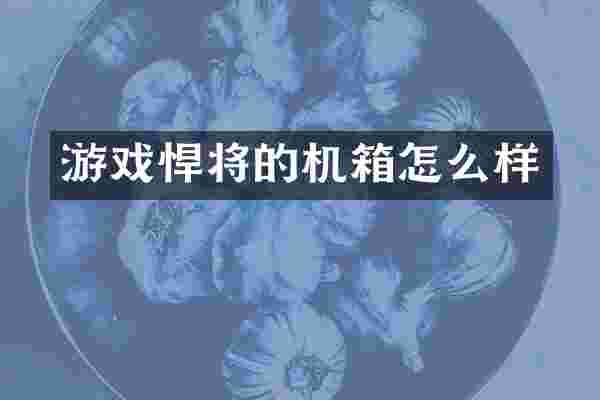游戏悍将的机箱怎么样