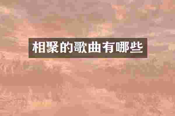 相聚的歌曲有哪些