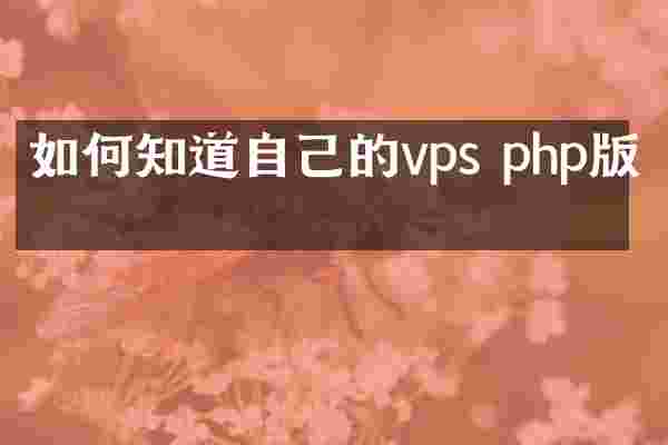 如何知道自己的vps php版本