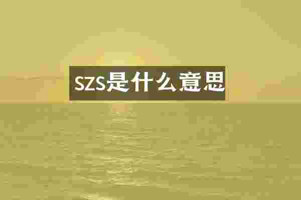 szs是什么意思