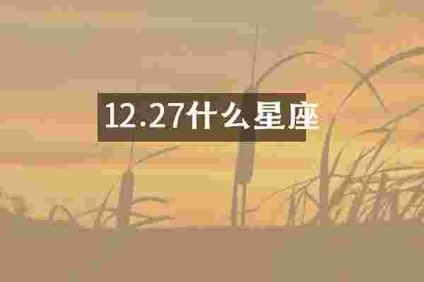 12.27什么星座