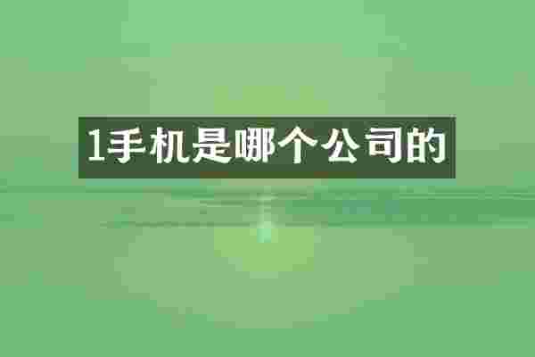 1手机是哪个公司的