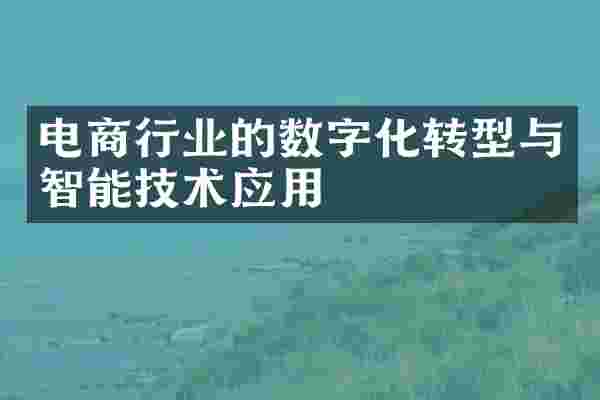 电商行业的数字化转型与智能技术应用