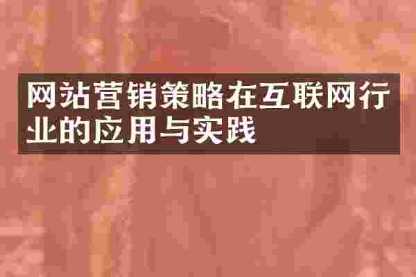 网站营销策略在互联网行业的应用与实践