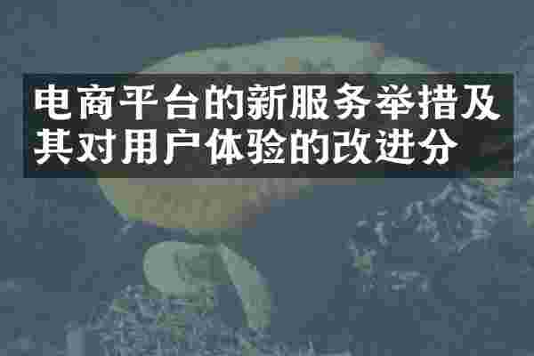 电商平台的新服务举措及其对用户体验的改进分析