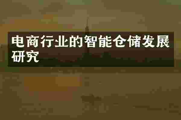 电商行业的智能仓储发展研究