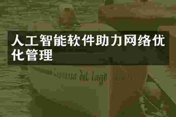 人工智能软件助力网络优化管理