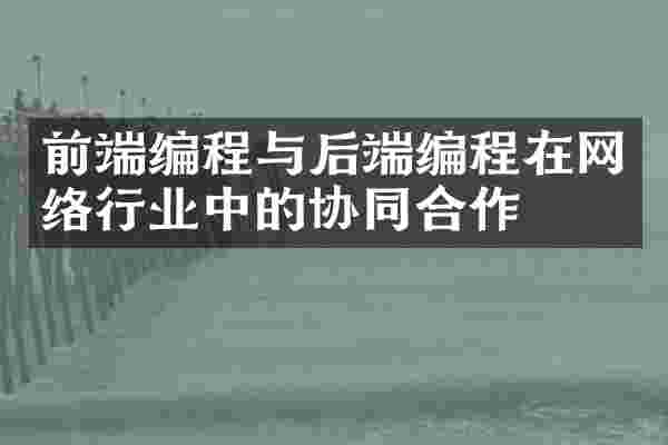 前端编程与后端编程在网络行业中的协同合作