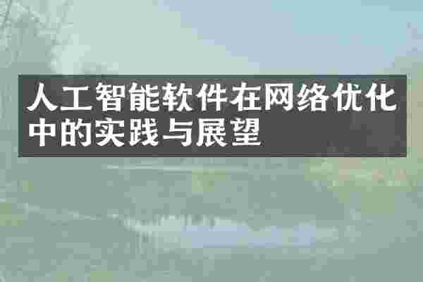 人工智能软件在网络优化中的实践与展望