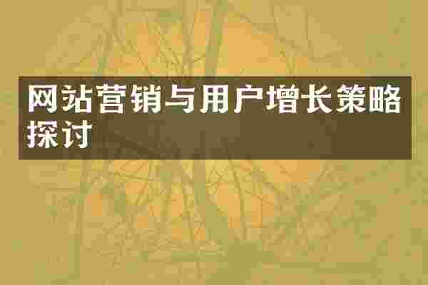 网站营销与用户增长策略探讨