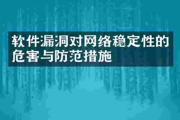 软件漏洞对网络稳定性的危害与防范措施