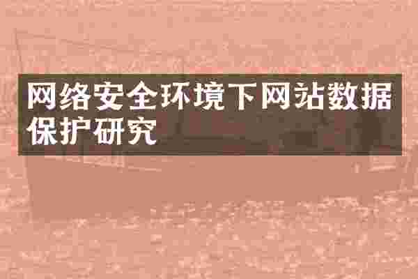 网络安全环境下网站数据保护研究