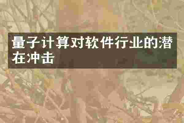 量子计算对软件行业的潜在冲击
