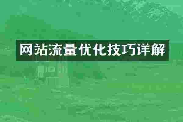 网站流量优化技巧详解