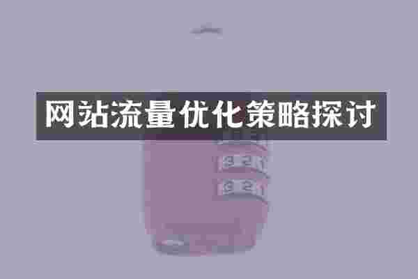 网站流量优化策略探讨