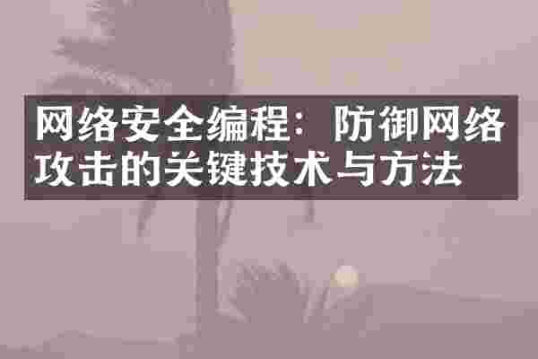 网络安全编程：防御网络攻击的关键技术与方法