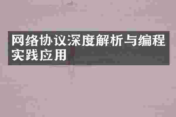 网络协议深度解析与编程实践应用