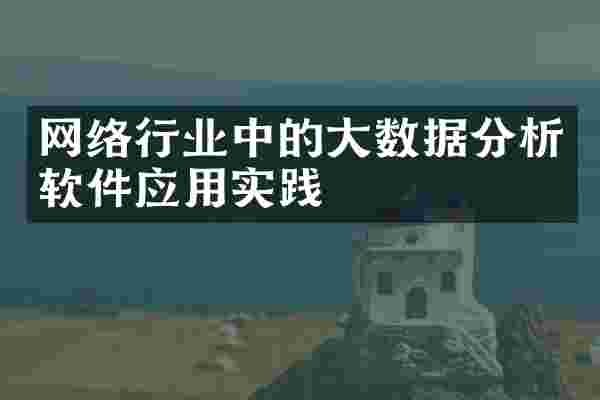 网络行业中的大数据分析软件应用实践