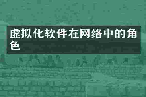 虚拟化软件在网络中的角色