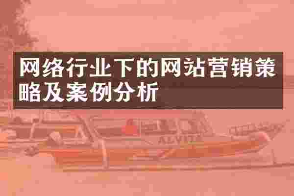 网络行业下的网站营销策略及案例分析